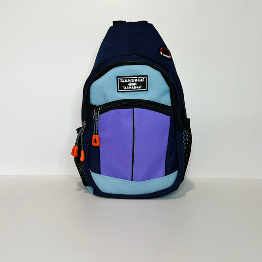 The Sidekick - Navy Blue, Purple & Light Blue